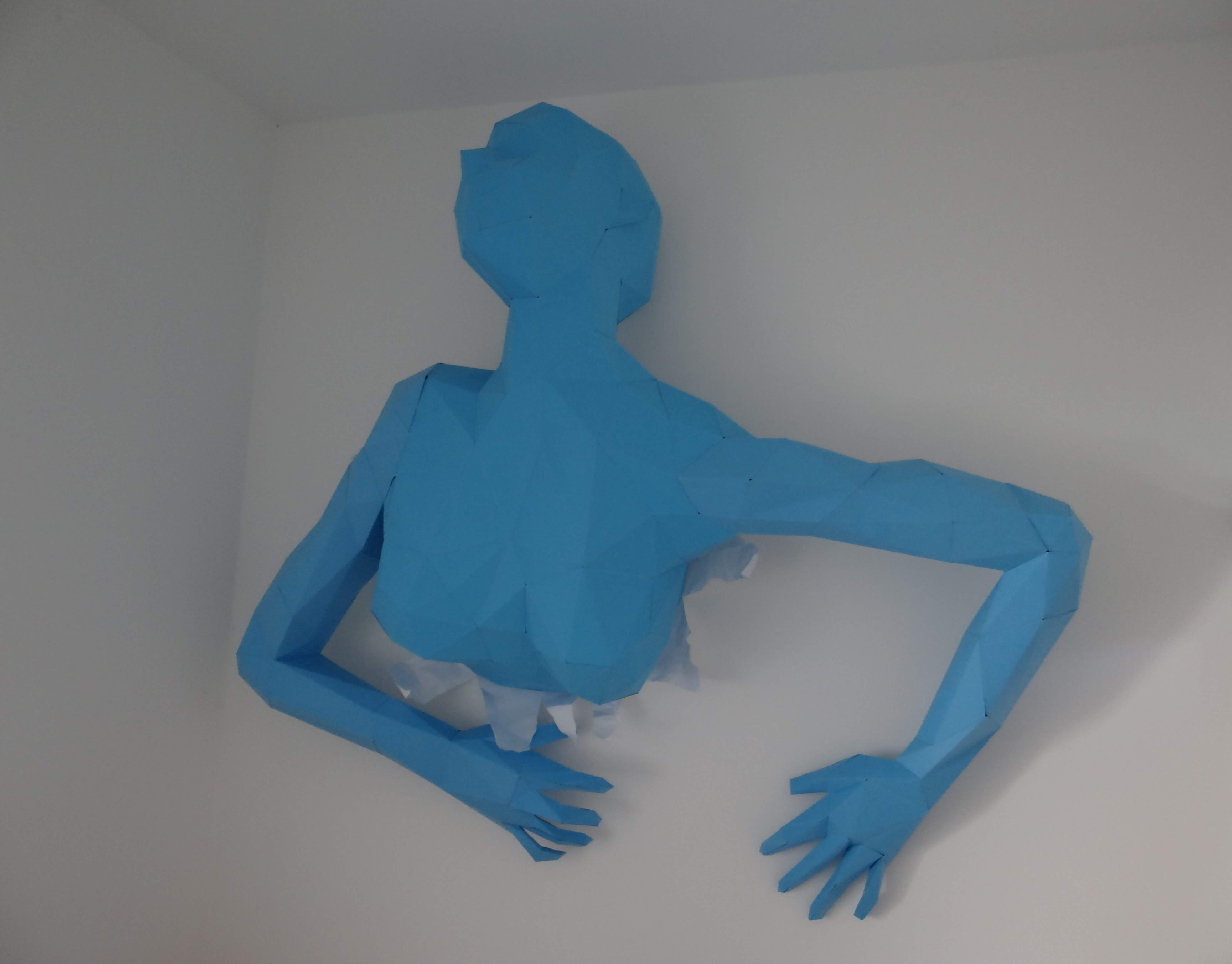 Out Of This Wall - 3D Papercraft Sculpture